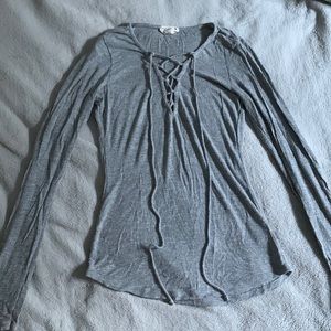 Ribbed long sleeve shirt